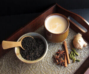 Завареный чай масала